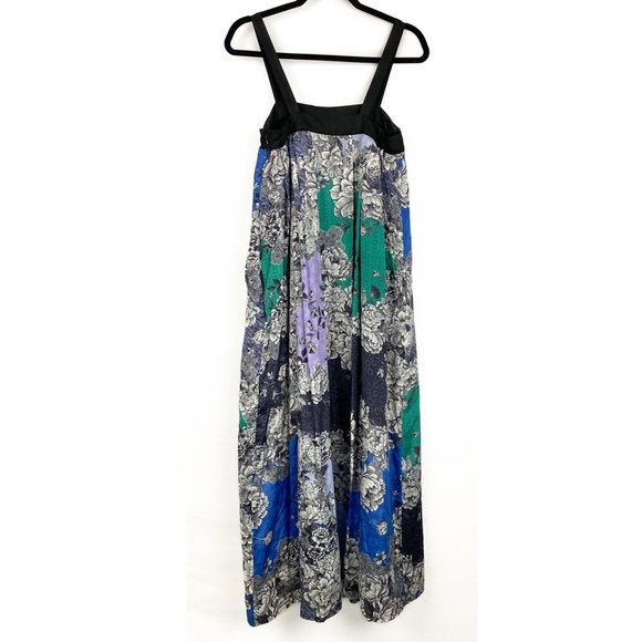 NWT Atsu Anthropologie Printed Floral Maxi Dress Black XS Oriental Romantic - Picture 8 of 13